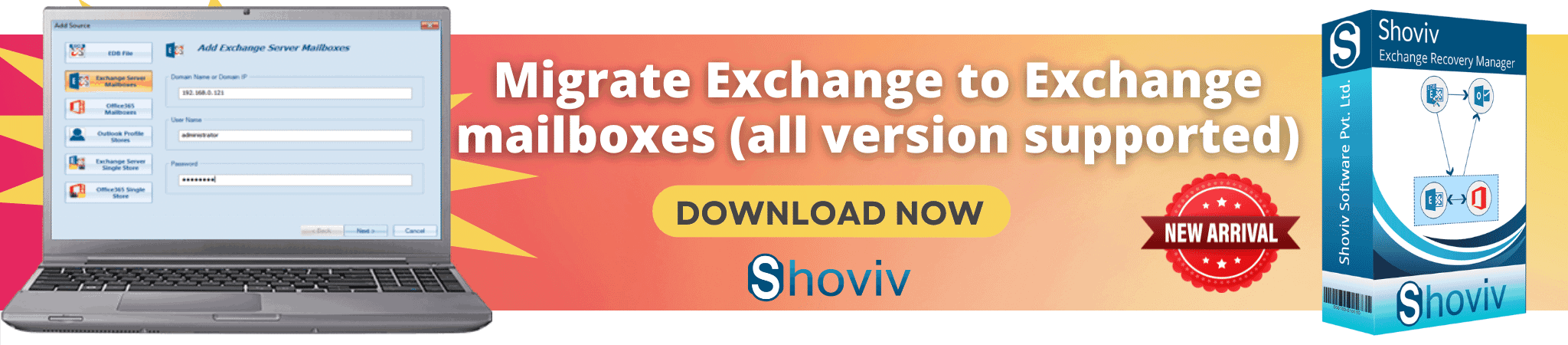 migrate exchange 2010 to exchange 2016 with shoviv