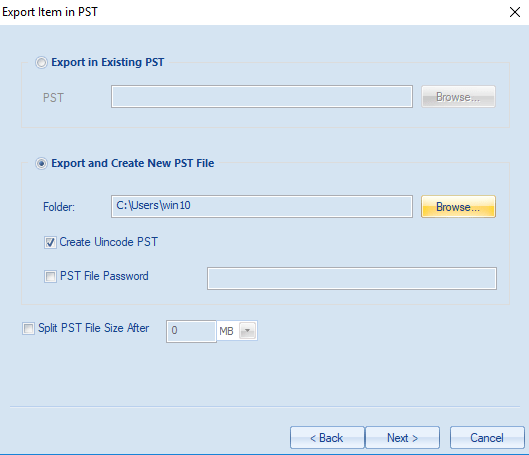 Provide Detail for PST file