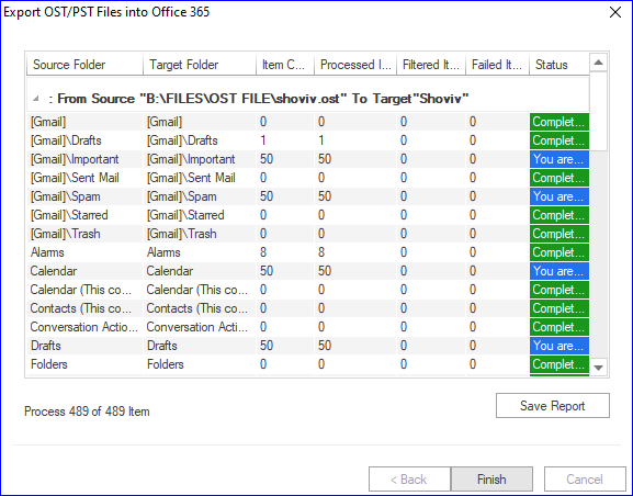 OST to Office 365 Migration done