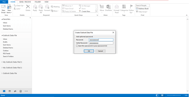 How to create PST file in Outlook new 4