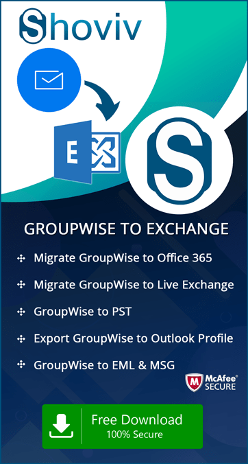 GroupWise to Exchange Migration tool