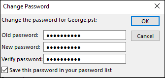Change Outlook Password