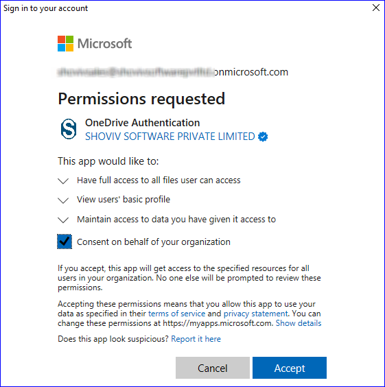 Grant permission to access software