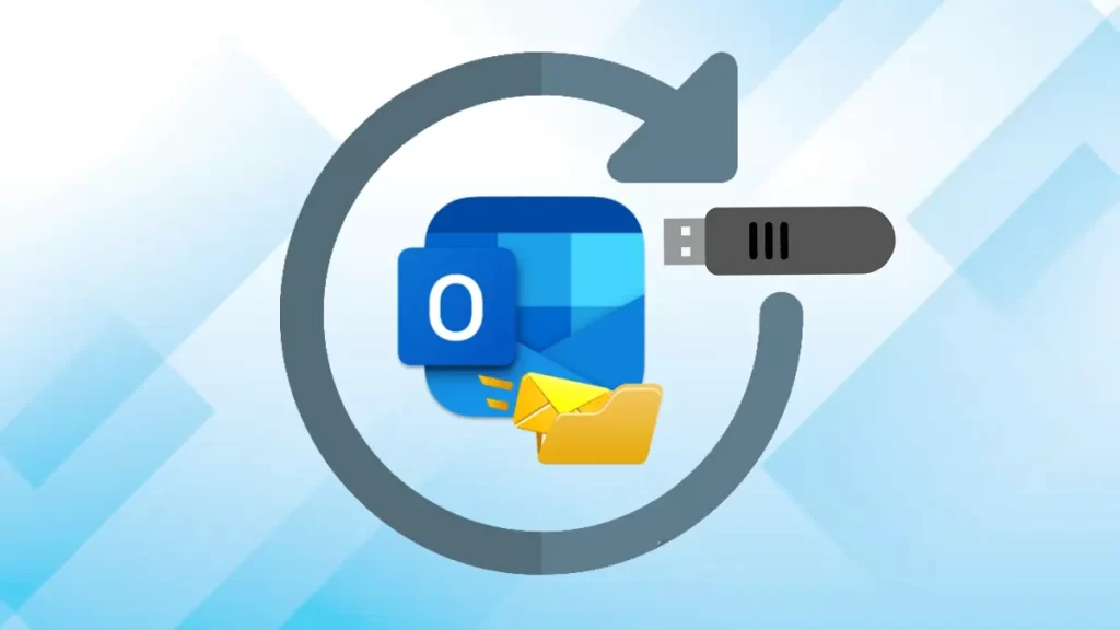 Back up Outlook emails to USB flash drive