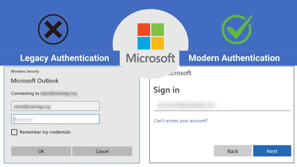 disable legacy authentication in Office 365 Exchange online banner image