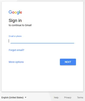 Login to Gmail with your Google account