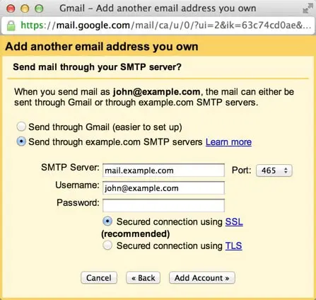 Configure your SMTP