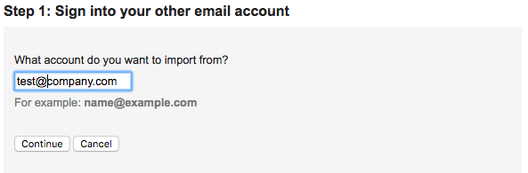 Enter your Email account