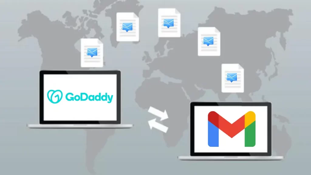 transfer godaddy email to gmail banner image