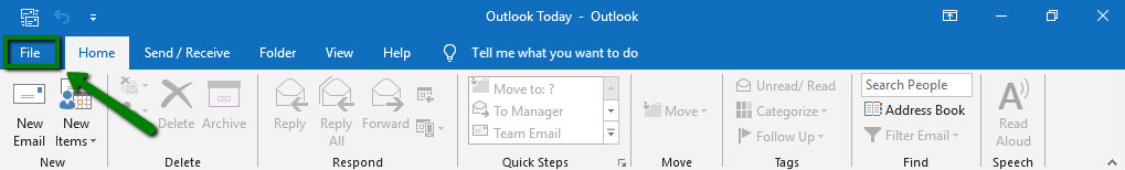 Add new account with Outlook