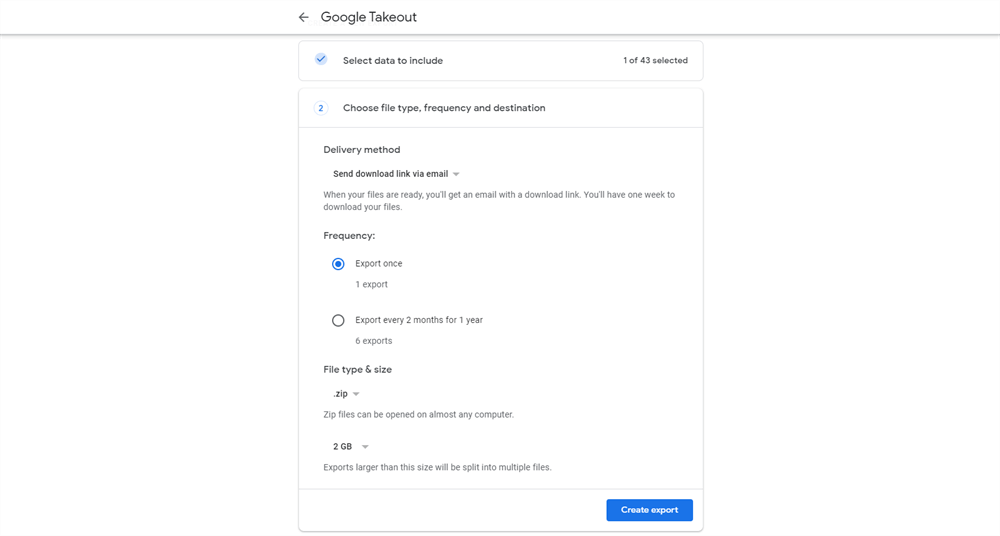 Export your Google Cloud contacts Locally 