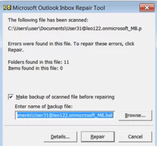 Inbox Repair tool 3