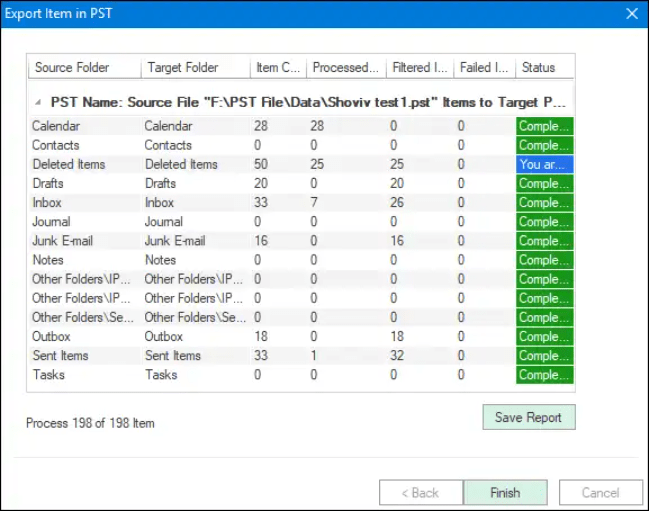 You corrupted Outlook data file is now repaired by Shoviv PST repair tool