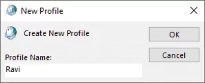 Enter profile name and click Ok