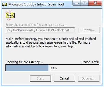 Inbox Repair tool