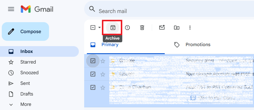 Archive Gmail Emails