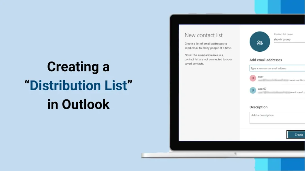 How to create a distribution list in Outlook 365 featured Image to show contacts Groups in Outlook