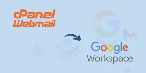 cPanel emails to Google Workspace blog banner image